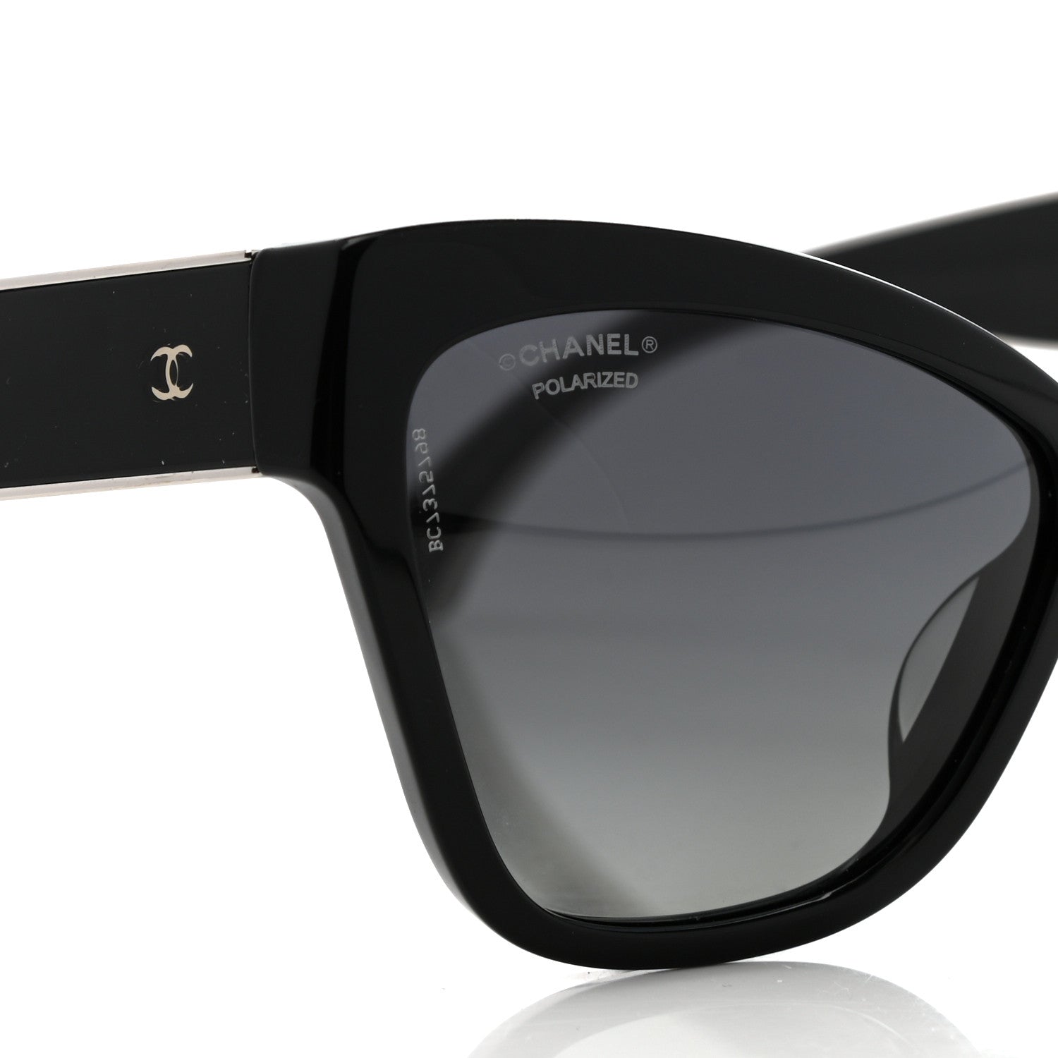 Chanel Acetate Polarized CC Cat Eye Sunglasses 5271-A Black 8 of 8