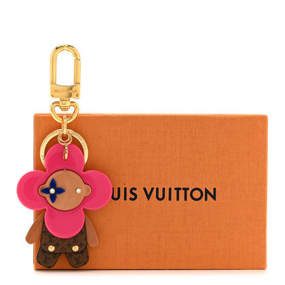 Louis Vuitton Wood Monogram Vivienne Puppet Bag Charm Key Holder Pink 5 of 5