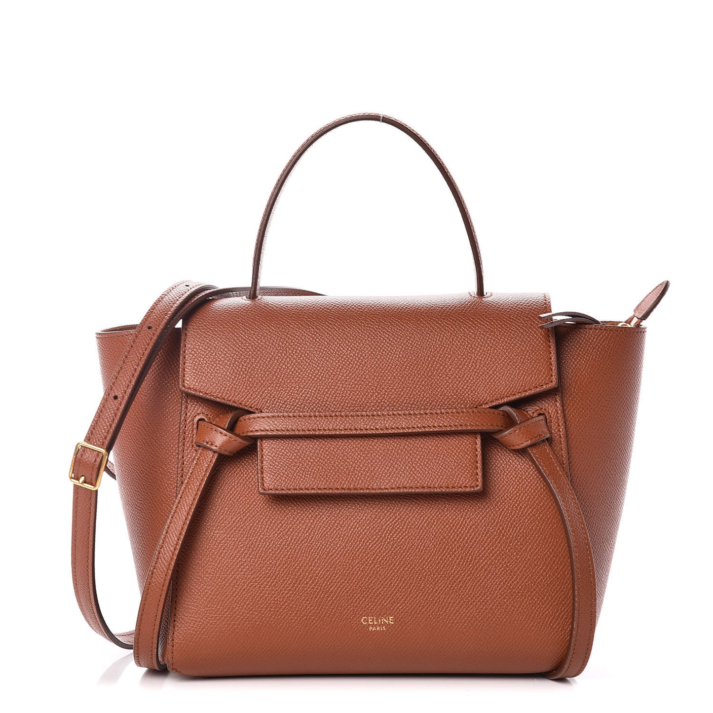 Grained Calfskin Nano Belt Bag Caramel