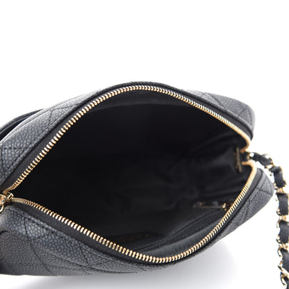 Chanel Iridescent Caviar Quilted Small Coco Tassel Camera Case Black 5 of 10