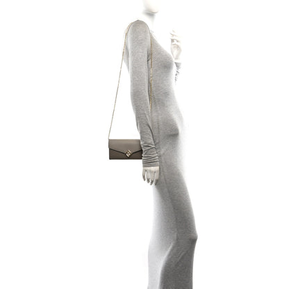 Fendi Vitello King Cruise FF Diamonds Continental Envelope Wallet On Chain Tartufo Tortora 2 of 12
