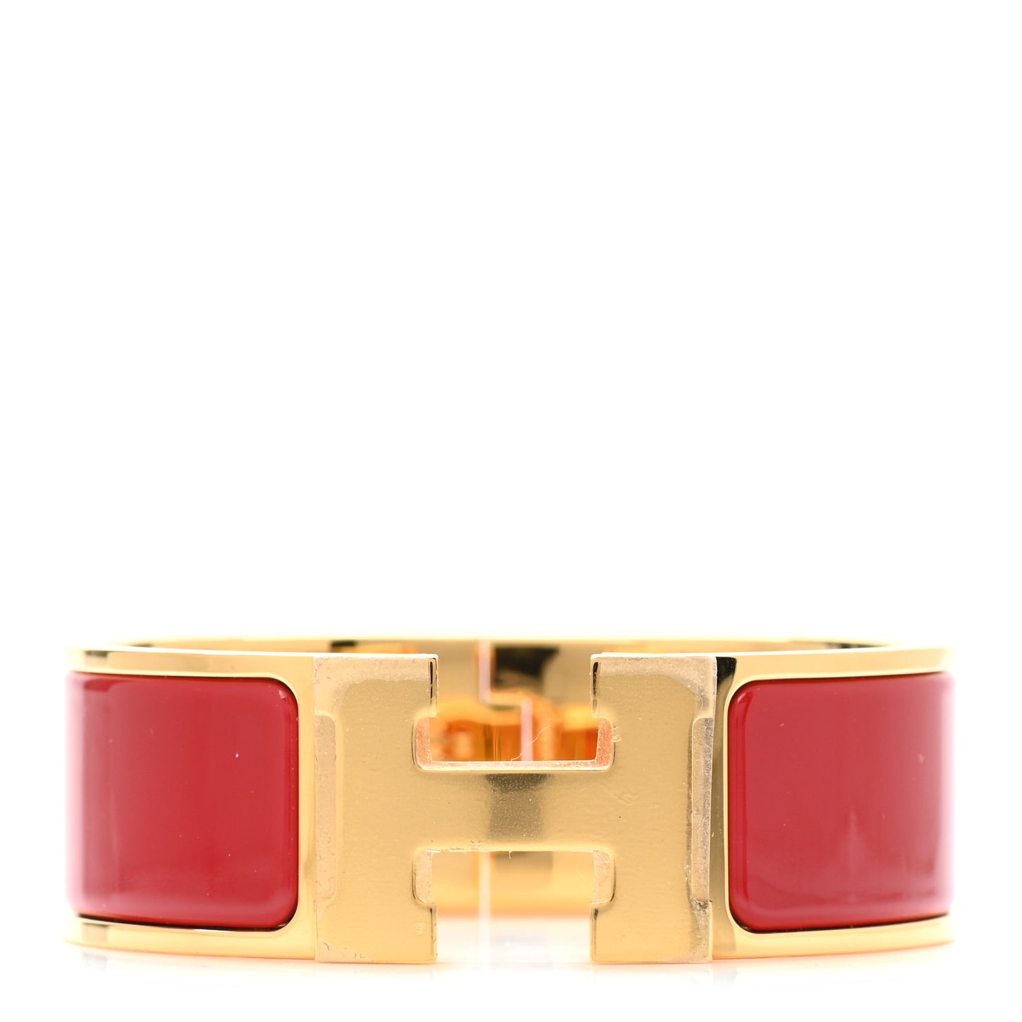 Enamel Wide Clic Clac H Bracelet PM Rouge Amarante