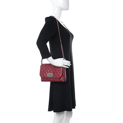 Chanel Glazed Calfskin Quilted Soft Boy Flap Red 2 of 10