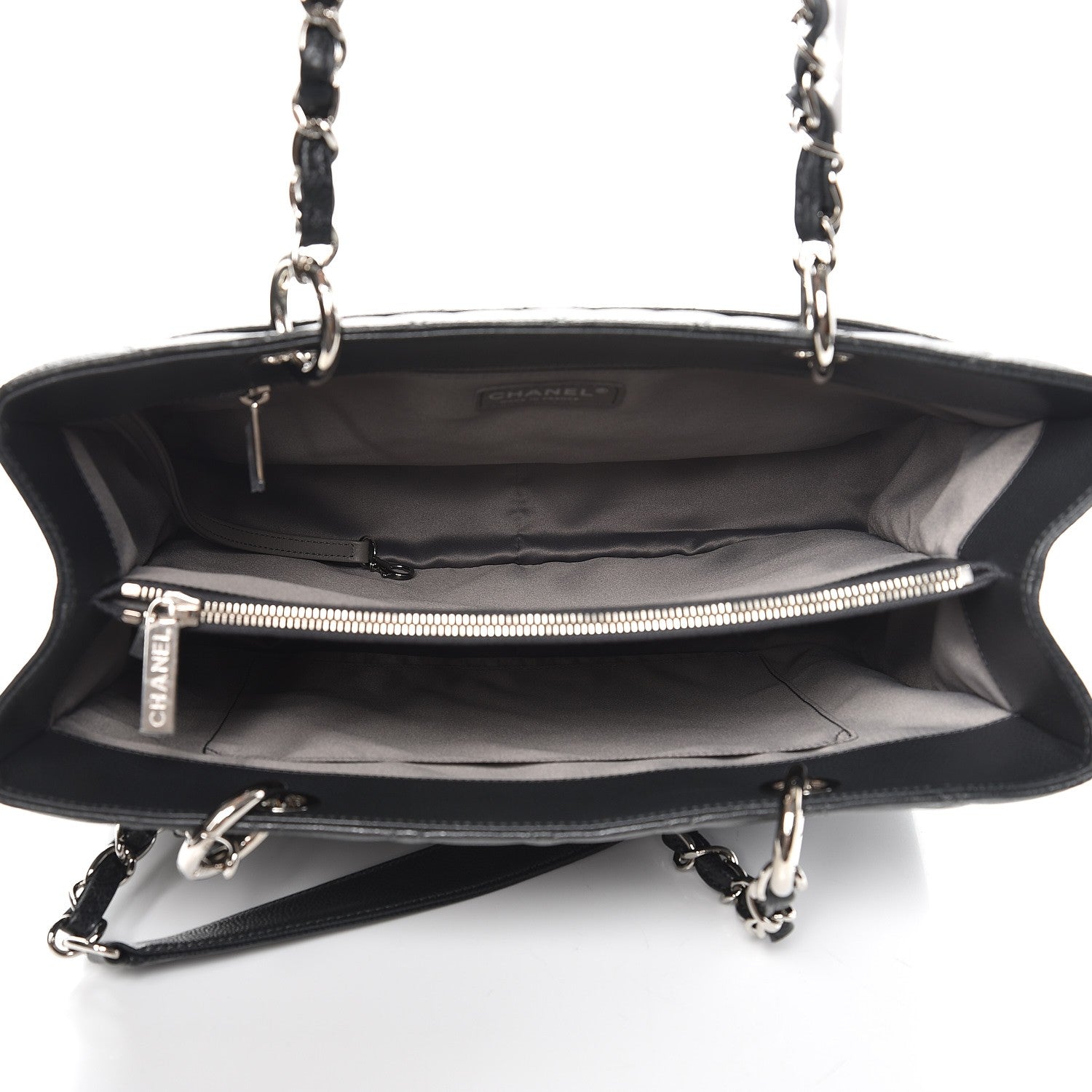 Chanel Caviar Quilted Grand Shopping Tote GST Dark Grey 5 of 8
