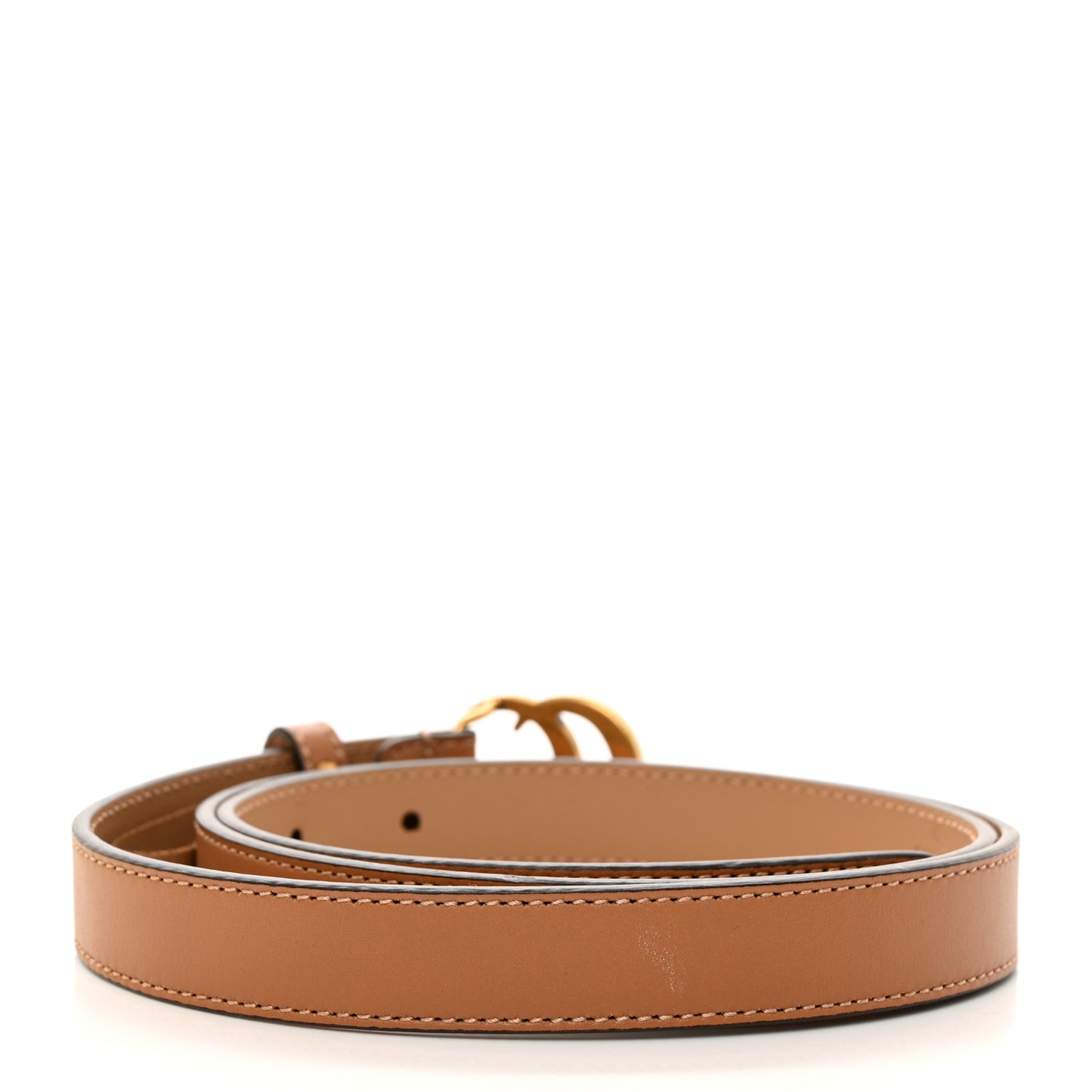 Moon Calfskin Double G 20mm Belt 90 36 Natural Tan