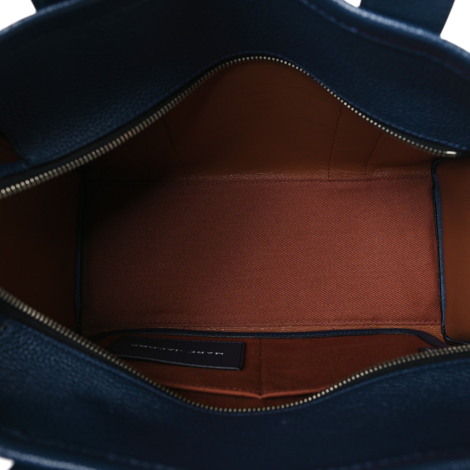 Marc Jacobs Grained Calfskin Medium The Tote Bag Blue Sea 5 of 8