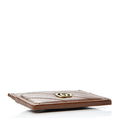 Gucci Azalea Calfskin Matelasse Diagonal GG Marmont Card Holder Cuir 4 of 5