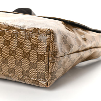 Gucci Crystal Monogram Flap Messenger Bag Beige Ebony 9 of 9