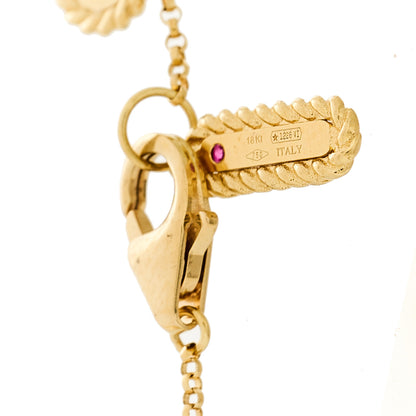 Roberto Coin 18K Yellow Gold Diamond Barooco Station Bracelet 3 of 3