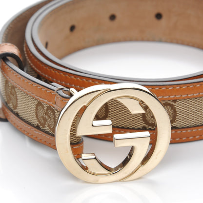 Gucci Monogram Interlocking G Belt 90 36 Tan 3 of 9