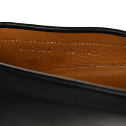 Gucci Cirano Lux Web Mens Horsebit Lug Sole Loafers 8.5 Black 8 of 9