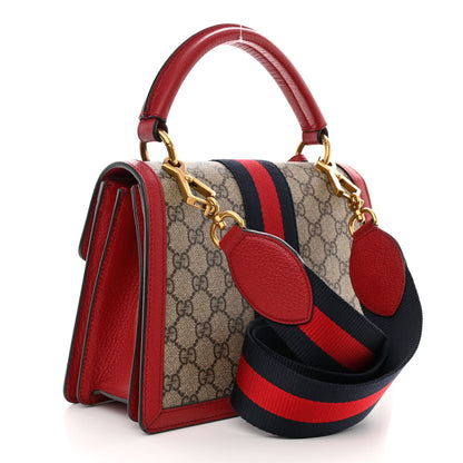 Gucci GG Supreme Monogram Small Queen Margaret Top Handle Bag Red 3 of 10