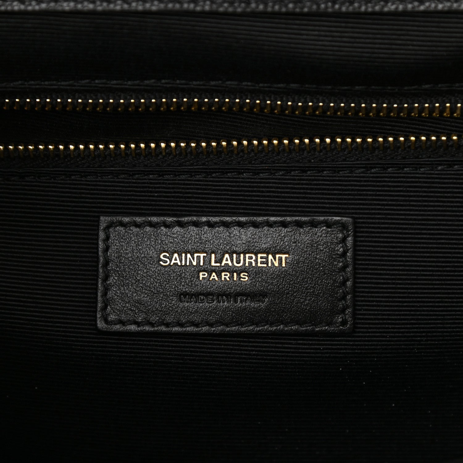 Saint Laurent Grain De Poudre Textured Mixed Matelasse Large Triquilt Monogram Satchel Black 6 of 10