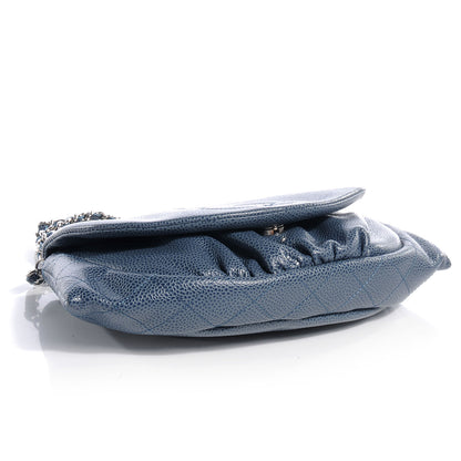 Chanel Caviar Half Moon Wallet On Chain WOC Blue 4 of 9