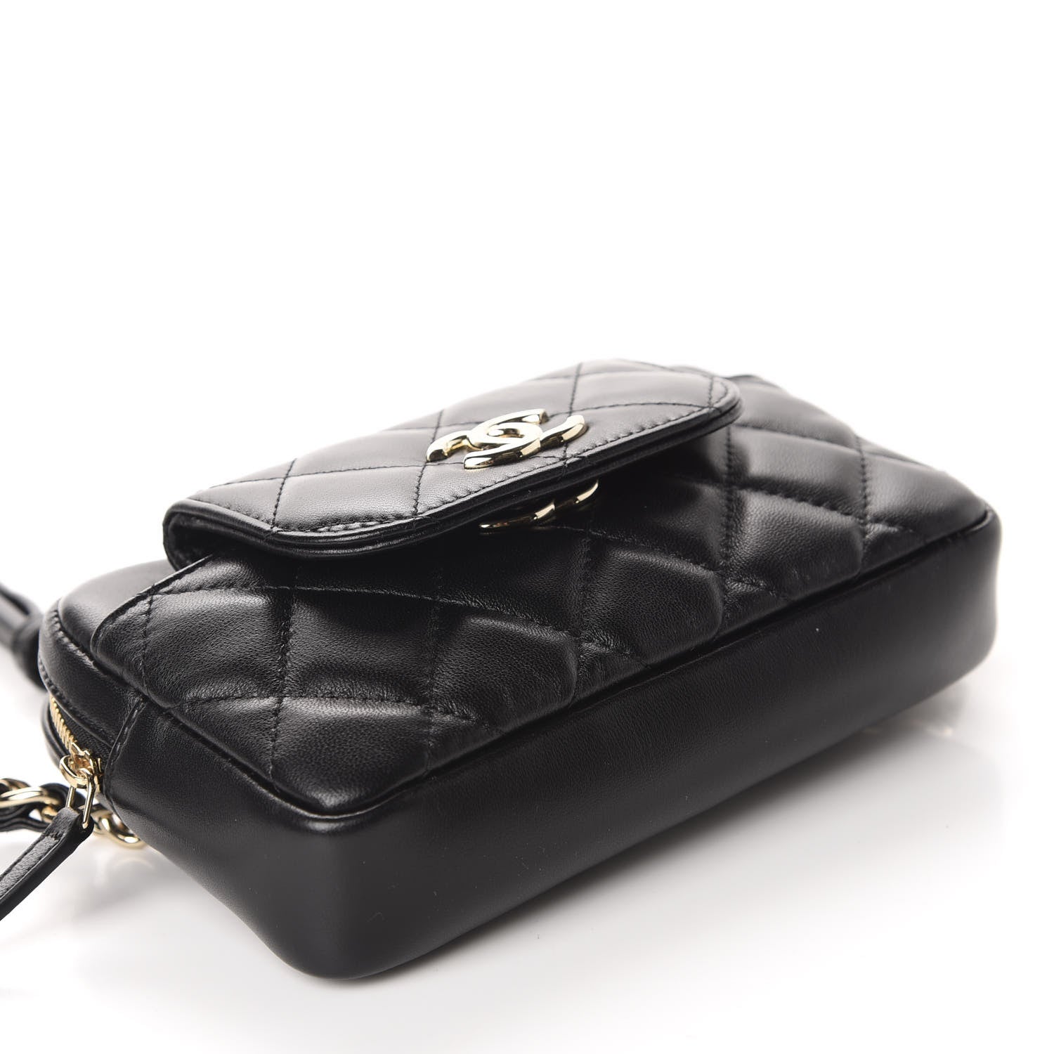 Chanel Lambskin Quilted Waist Bag Black 5 of 12
