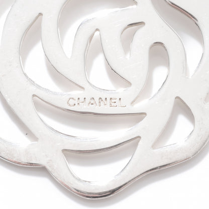 Chanel Sterling Silver Camellia Clip On Earrings 2 of 5