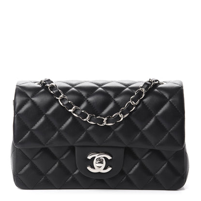 Chanel Lambskin Quilted Mini Rectangular Flap Black 1 of 11