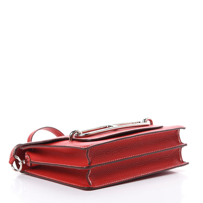 Hermes Taurillon Clemence Sac Roulis 23 Rouge Casaque 3 of 11
