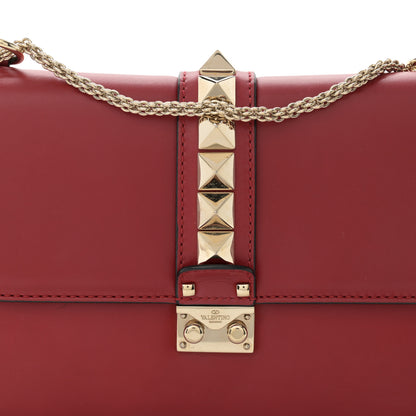 Valentino Garavani Vitello Medium Glam Lock Rockstud Flap Red 7 of 13