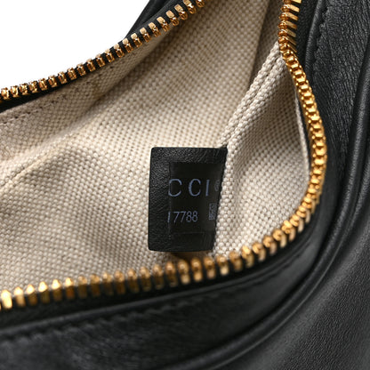 Gucci Aria Calfskin Web Small Attache Shoulder Bag Black Black 8 of 11