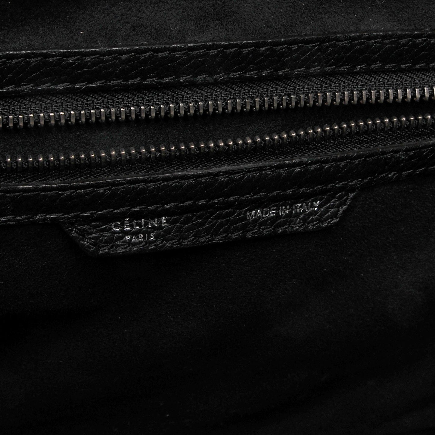 Drummed Calfskin Mini Luggage Black