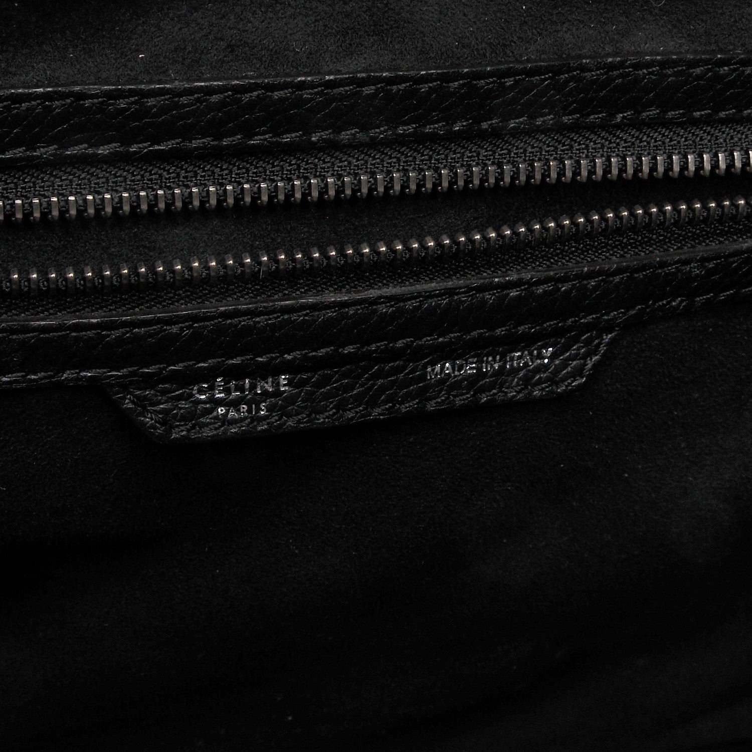 Celine Drummed Calfskin Mini Luggage Black 6 of 7