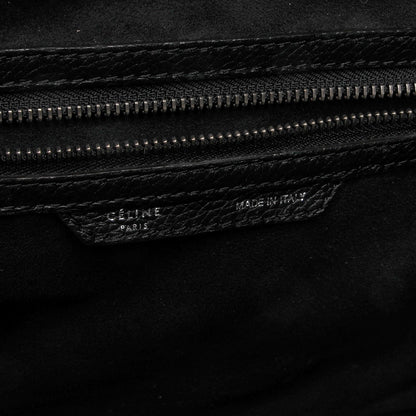 Celine Drummed Calfskin Mini Luggage Black 6 of 7