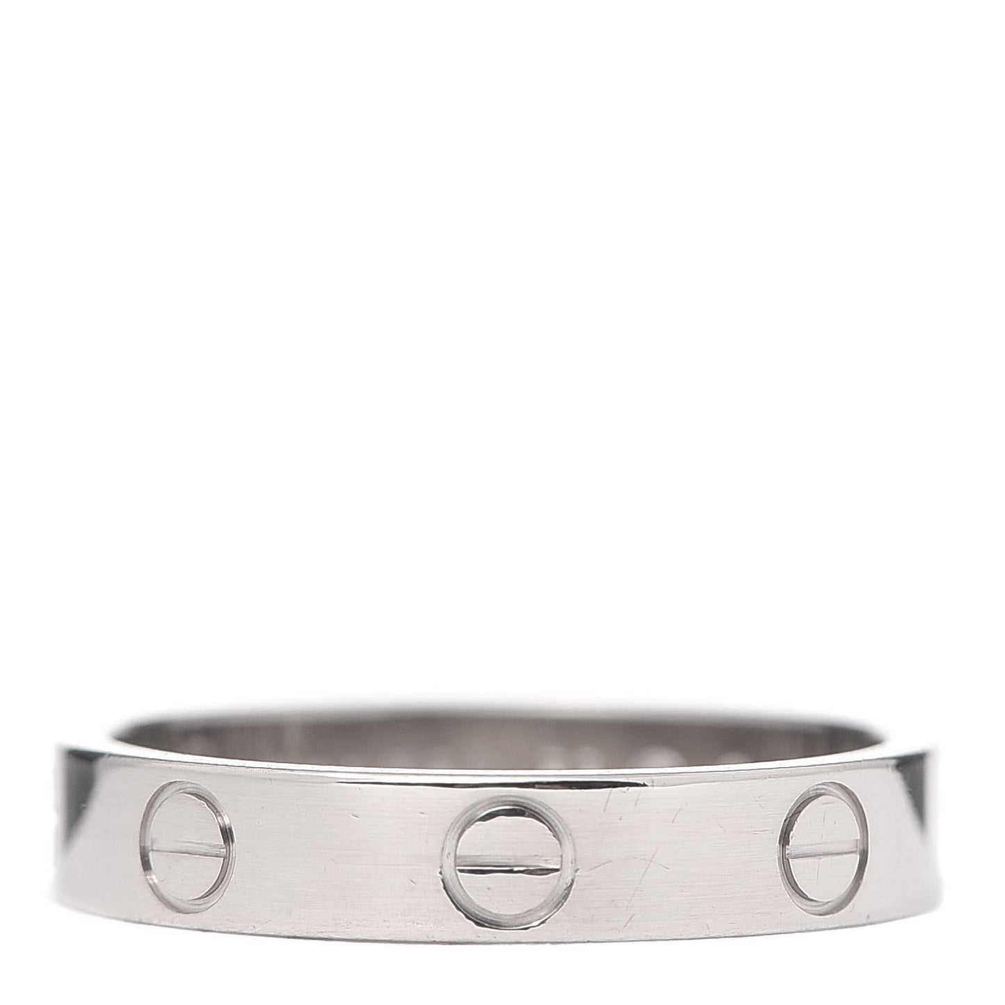 18K White Gold 3.5mm LOVE Wedding Band Ring 53 6.25