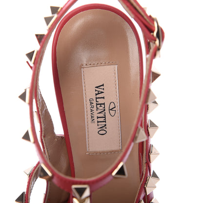 Valentino Garavani Pebbled Calfskin Rockstud Ankle Strap 100mm Pumps 35.5 Rock Pink 5 of 7