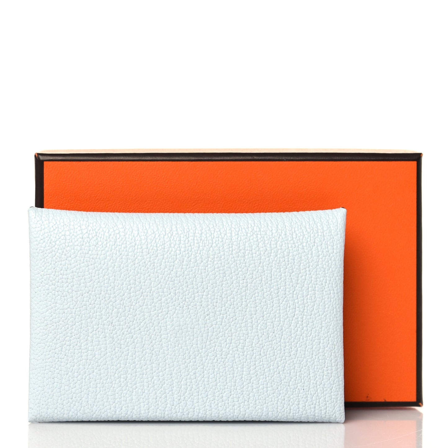 Chevre Mysore Verso Calvi Card Case Bleu Brume Brique