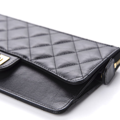 Chanel Aged Calfskin Quilted 2.55 Reissue Pouch With Chain Handle Black 7 of 11