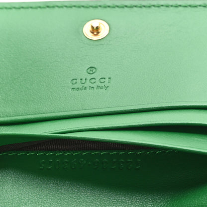 Gucci Calfskin GG Matelasse Card Case Wallet Spring Green 7 of 7