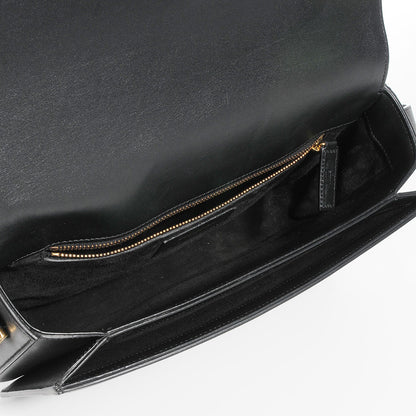 Saint Laurent Smooth Calfskin Medium Classic Monogram Universite Bag Black 5 of 9