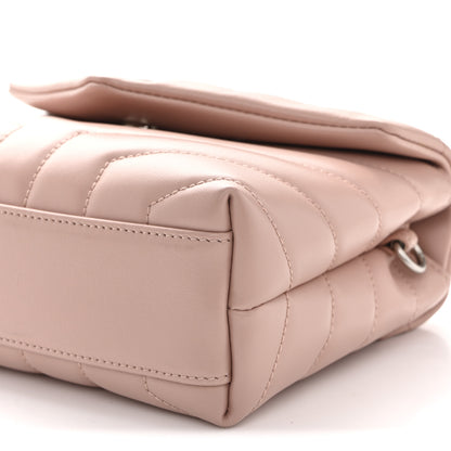 Saint Laurent Calfskin Y Quilted Monogram Toy Loulou Crossbody Bag Pale Blush 11 of 12
