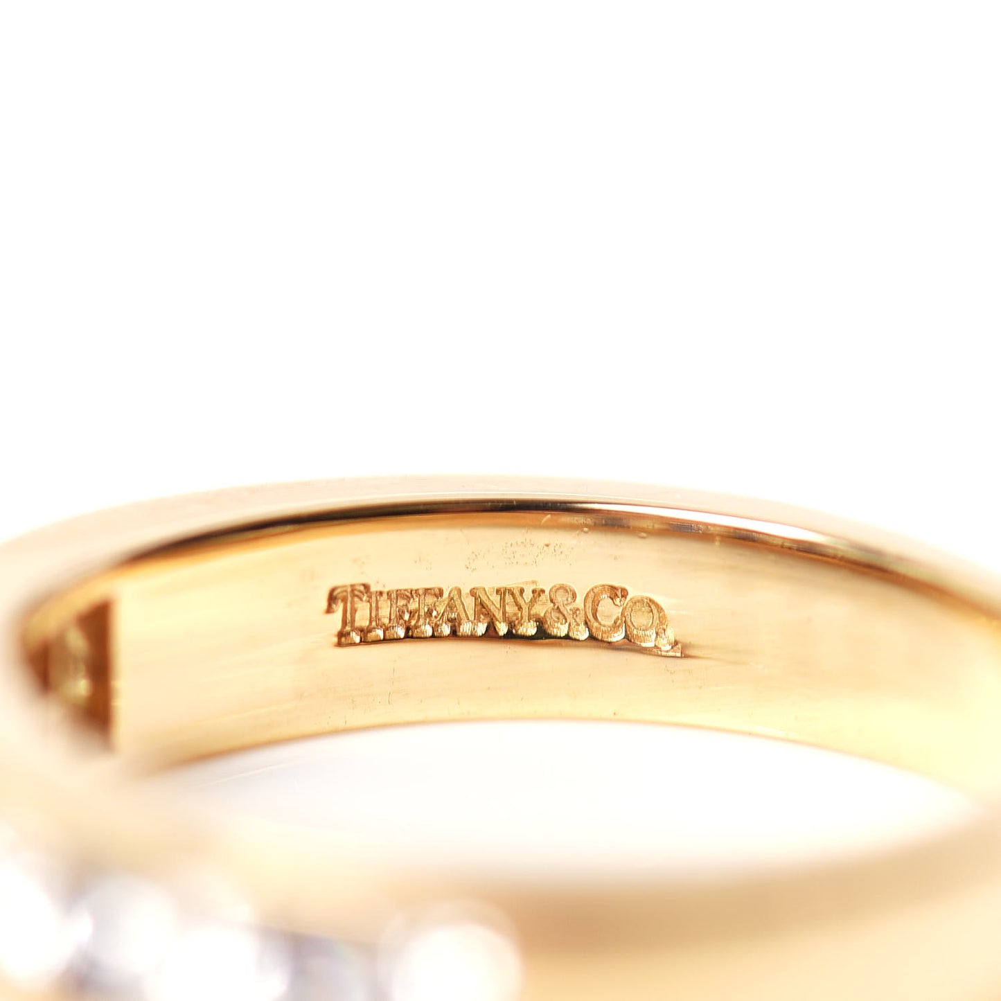 18K Yellow Gold Diamond Blue Sapphire 4mm Band Ring 49 5