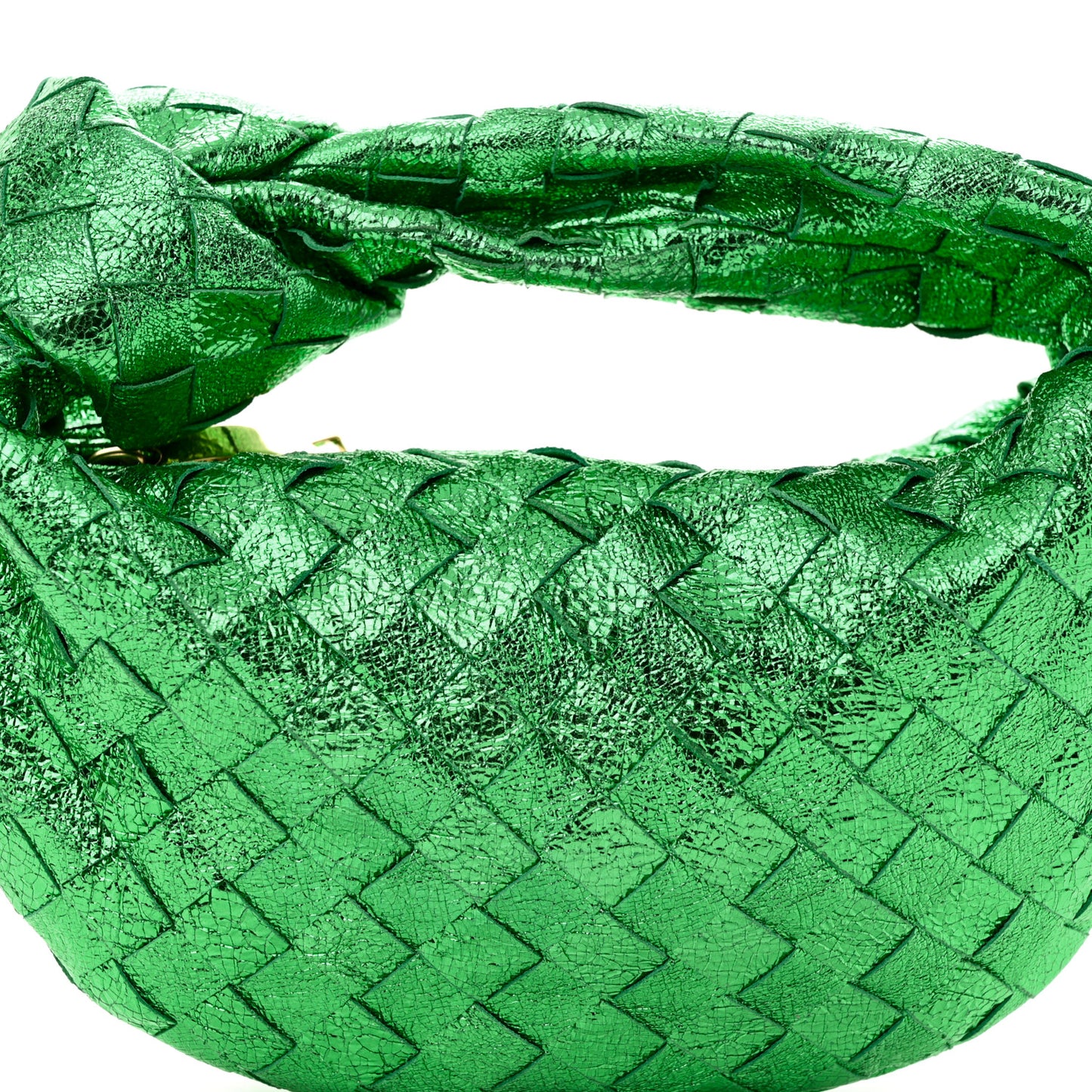 Metallic Nappa Intrecciato Mini Jodie Parakeet
