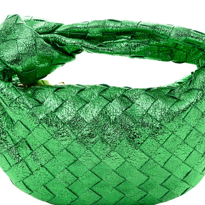 Bottega Veneta Metallic Nappa Intrecciato Mini Jodie Parakeet 8 of 10