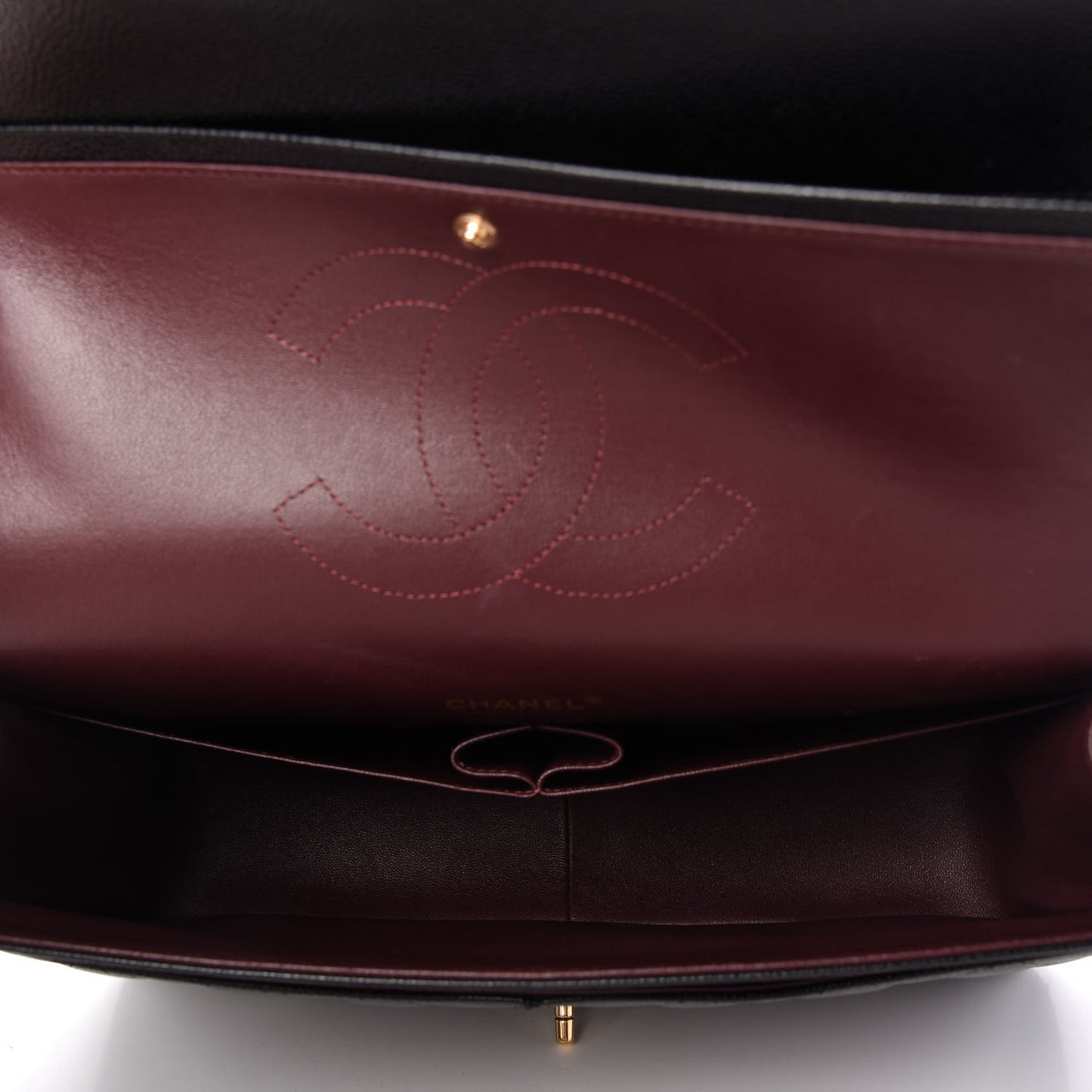 Caviar Quilted Maxi Double Flap Black