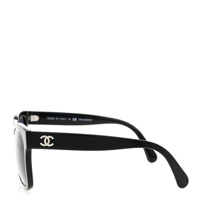 Chanel Acetate Polarized Square CC Sunglasses 5380 Black 3 of 8