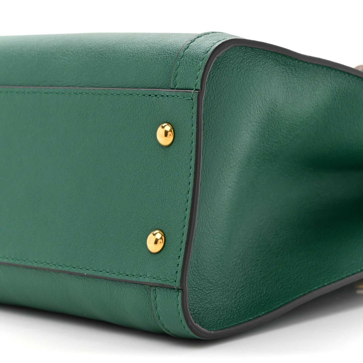Wonka Grain Calfskin Small Diana Tote Bag Green Yellow Fluo