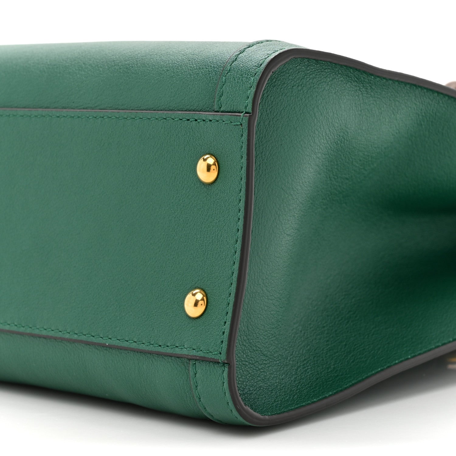 Gucci Wonka Grain Calfskin Small Diana Tote Bag Green Yellow Fluo 9 of 10