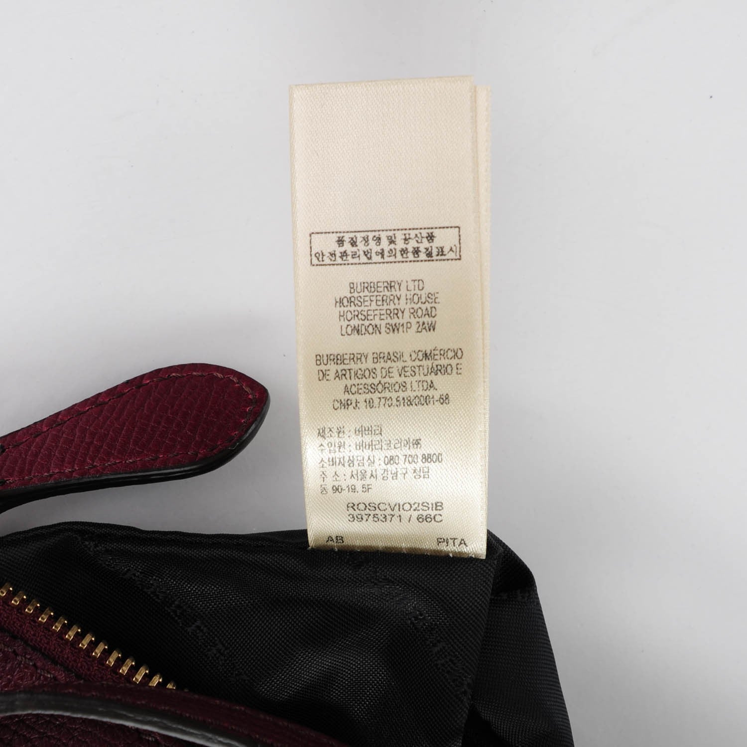 Burberry House Check Derby Peyton Crossbody Clutch Bag Mahogany Red 9 of 9