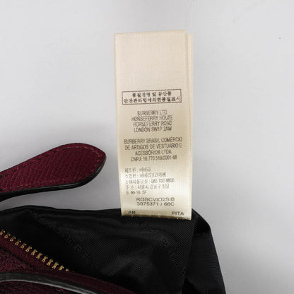 Burberry House Check Derby Peyton Crossbody Clutch Bag Mahogany Red 9 of 9