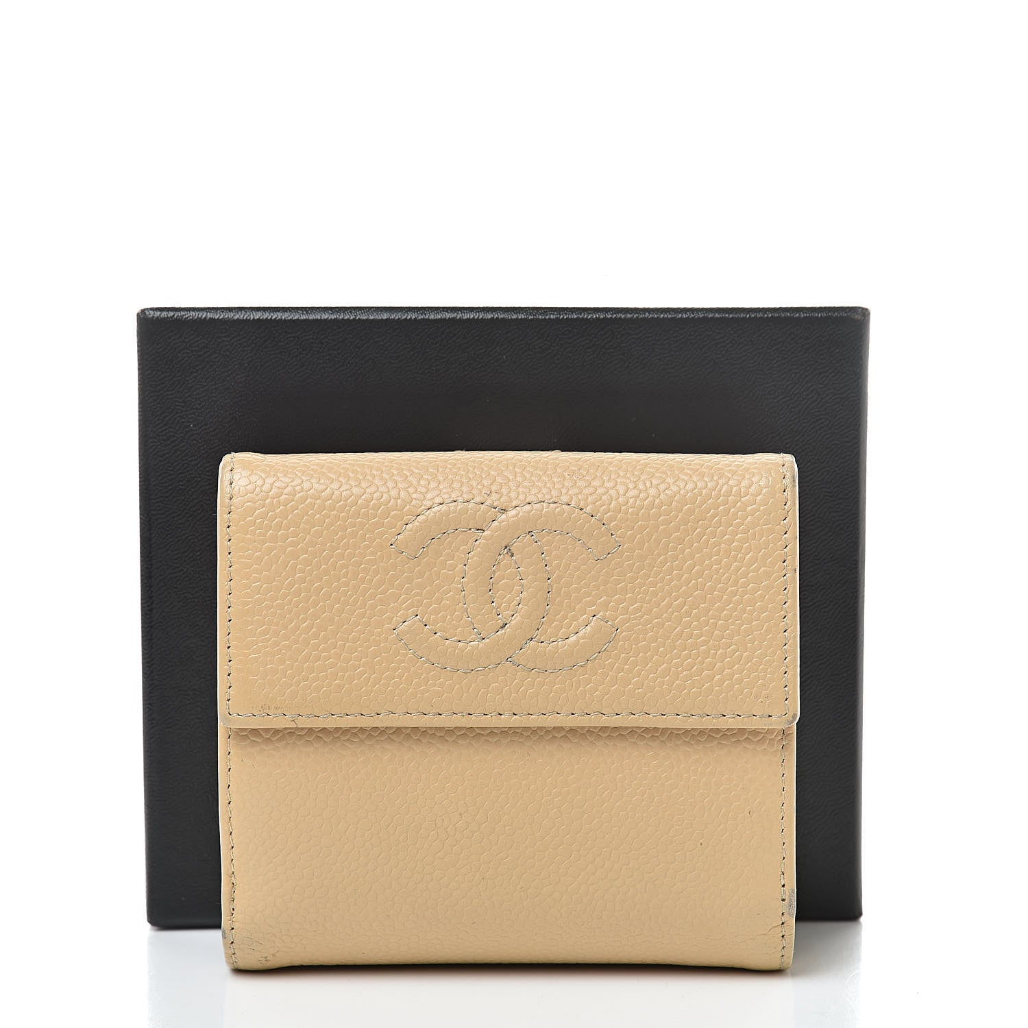 Chanel Caviar Timeless CC Compact Flap Wallet Beige 15 of 15