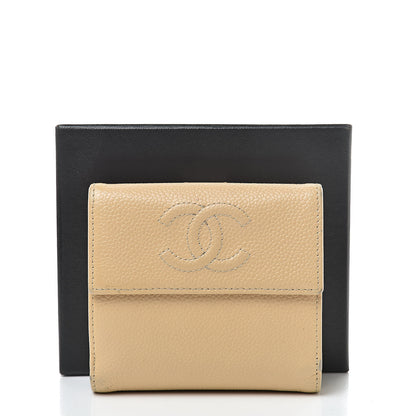 Chanel Caviar Timeless CC Compact Flap Wallet Beige 15 of 15