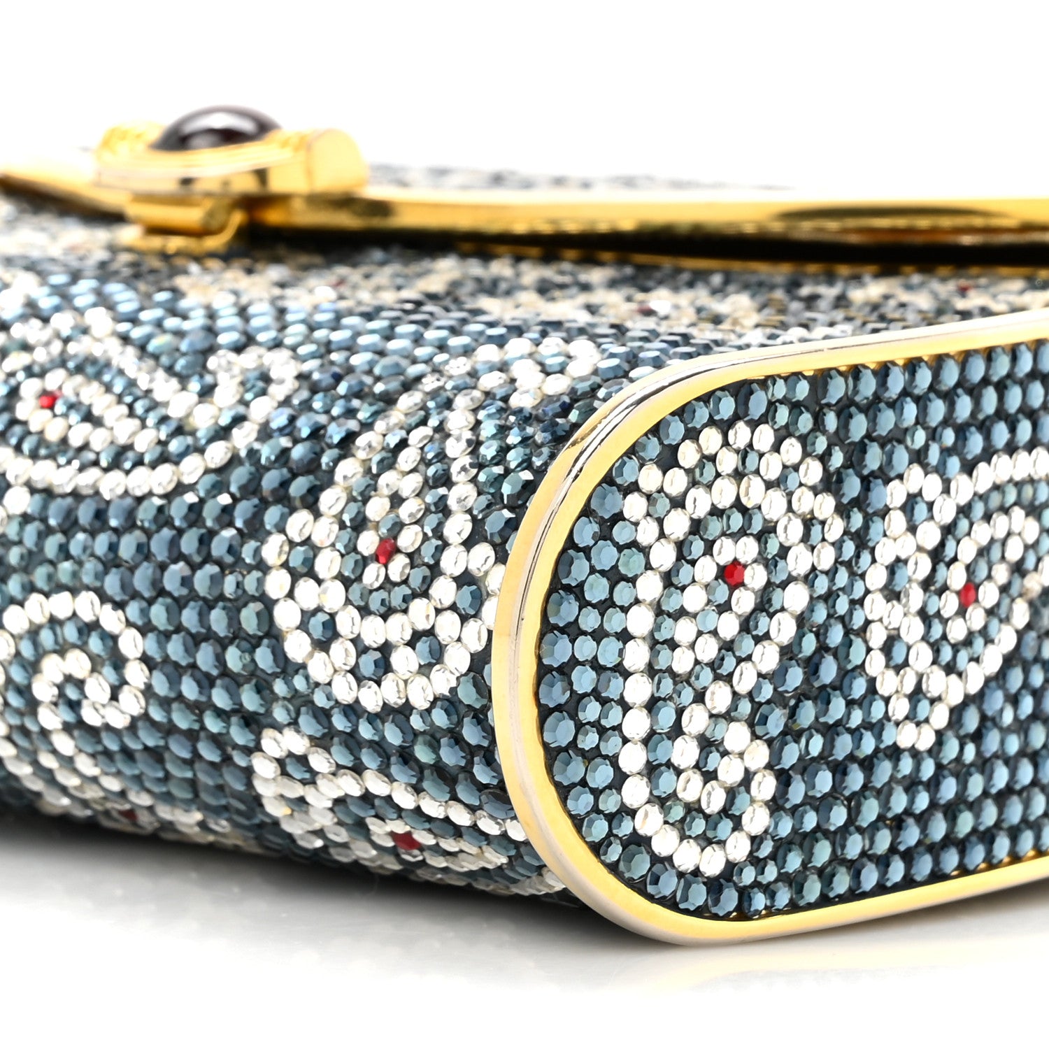 Judith Leiber Swarovski Crystal Paisley Minaudiere Clutch 9 of 16