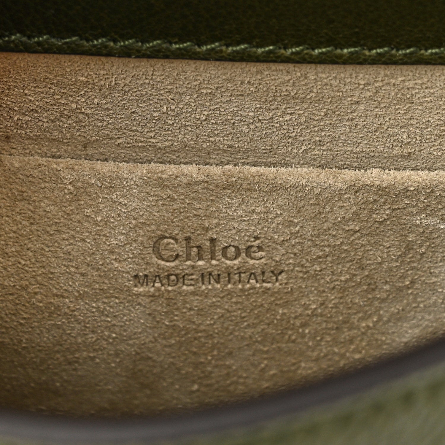 Chloe Calfskin Suede Small Nile Bracelet Bag Forest Green 6 of 11