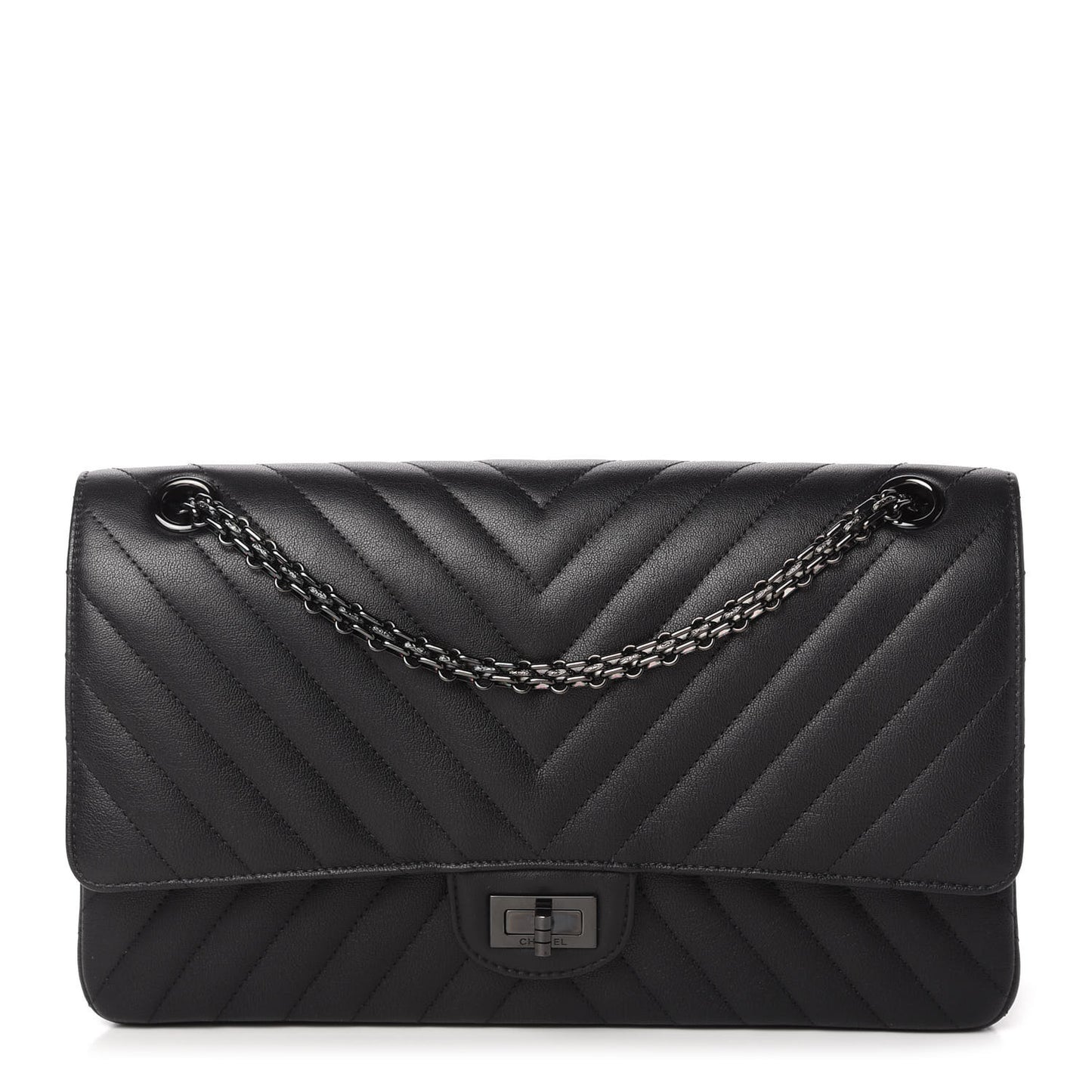 Sheepskin Chevron Quilted 2.55 Reissue 226 Flap So Black
