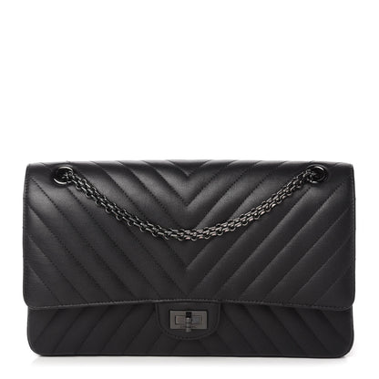 Chanel Sheepskin Chevron Quilted 2.55 Reissue 226 Flap So Black 1 of 10