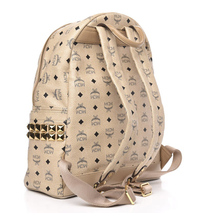 MCM Visetos Large Side Studs Stark Backpack Beige 2 of 10